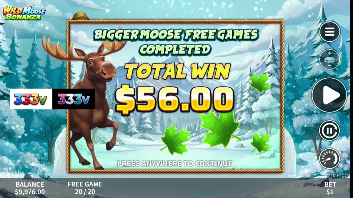 Pemandangan hutan liar dengan simbol moose dalam permainan Wild Moose Bonanza